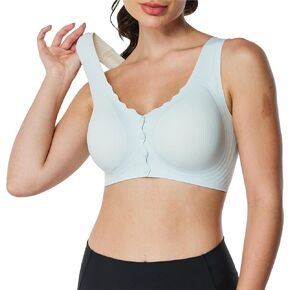 Wireless Front Close Support Bras for Older Women Lift No Underwire Comfortable Seamless
