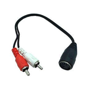DIN 5 Pin to RCA Cable,Qaoquda 5ft/1.5m 5-Pin Din Male Plug to 2-RCA Male Audio Adapter Cable for Electrophonic Bang & Olufsen, Naim, Quad.Stereo Systems (DIN 5P M-2RCA M)