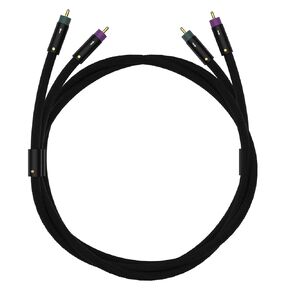 Tertullus RCA Audio Cables, OFC Silver Plated RCA Cables 6ft(2M), Silver Plated Shielded RCA Cables, (RCA to RCA Black)
