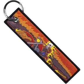 MotoLoot Keychain for Motorcycles, Scooters, Cars and Gifts (Fiery Cruiser)