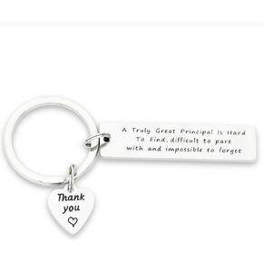 School Principal Gifts Thank You Keychain for Principal A Truly Great Principal is Hard to Find Principle Keychain
