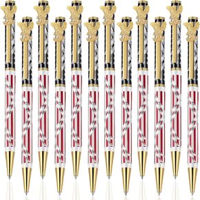 Zonon 12 Pieces American Flag Pen Independence Day Ballpoint Pens Patriotic Writing Pens with Clip Black Ink Pens for 4th of July, Office Supplies, Souvenir, Present