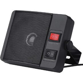 Mini Walkie Talkie External Speaker 11W Noise Cancelling External CB Scanner Speaker for YAESU Two Way Car Mobile Radio Default