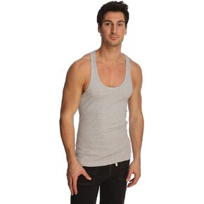 Men's Racerback Yoga & Gym Tank Top Lounge in Modal Rib Terry Made in America USA Stretch European Style Fit