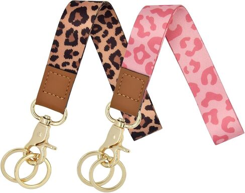 2 Pack Wrist Lanyard for Keys Stylish Keychain Holder Wristlet hand Strap for Women Men ID Wallet Badge Lanyards in Saudi Arabia