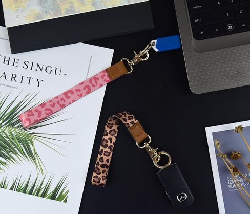 2 Pack Wrist Lanyard for Keys Stylish Keychain Holder Wristlet hand Strap for Women Men ID Wallet Badge Lanyards in Saudi Arabia