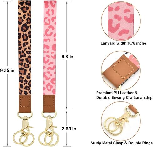2 Pack Wrist Lanyard for Keys Stylish Keychain Holder Wristlet hand Strap for Women Men ID Wallet Badge Lanyards in Saudi Arabia