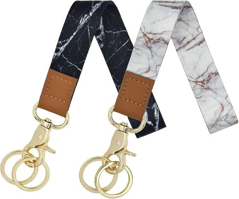 2 Pack Wrist Lanyard for Keys Stylish Keychain Holder Wristlet hand Strap for Women Men ID Wallet Badge Lanyards in Saudi Arabia