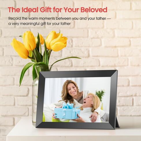 Frameo 10.1 Inch Smart WiFi Digital Picture Frame, Electronic Photo Frame with HD IPS Touch Screen 32GB Memory Auto-Rotate Slideshow, Share Pictures/Photos from Phone by Frameo APP, Gifts for Mom in Saudi Arabia