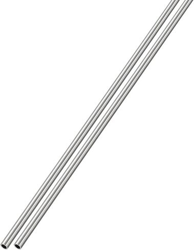 304 Stainless Steel Tube (2mm OD x 0.3mm Wall T x 300mm L) 2Pcs, Straight Tubing - for Home Furnishing, Machinery in Saudi Arabia