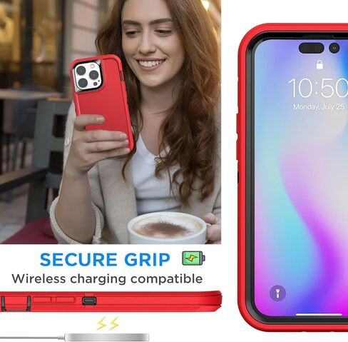 AICase for iPhone 14 Pro Max Case(6.7") with Glass Screen Protector+Magsafe Conversion Kit,Heavy Duty Drop Protection Full Body Rugged Shockproof Military Protective Tough Durable Cover_2 in Kuwait