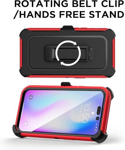 AICase for iPhone 14 Pro Max Case(6.7") with Glass Screen Protector+Magsafe Conversion Kit,Heavy Duty Drop Protection Full Body Rugged Shockproof Military Protective Tough Durable Cover_2 in Kuwait