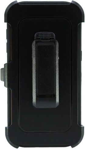 حافظة WallSkiN لهاتف Galaxy S7 Edge (5.5") شديدة التحمل لكامل الجسم من الدرجة العسكرية للحماية من السقوط | حافظة للرجال مع حزام بمشبك - أسود/أسود in Kuwait