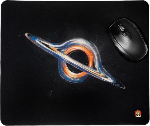 Galaxy Mouse Pad Space Black Hole Artwork من BrotherTakeMeBack - لوحة ماوس رائعة لألعاب الكمبيوتر بنمط ستار تريك الملحمي، لوحة ماوس بولسار متوسطة 13 × 11 بوصة / 34 × 28 سم in Kuwait