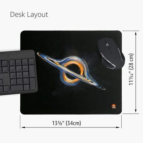 Galaxy Mouse Pad Space Black Hole Artwork من BrotherTakeMeBack - لوحة ماوس رائعة لألعاب الكمبيوتر بنمط ستار تريك الملحمي، لوحة ماوس بولسار متوسطة 13 × 11 بوصة / 34 × 28 سم in Kuwait