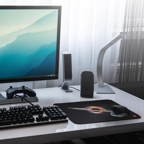 Galaxy Mouse Pad Space Black Hole Artwork من BrotherTakeMeBack - لوحة ماوس رائعة لألعاب الكمبيوتر بنمط ستار تريك الملحمي، لوحة ماوس بولسار متوسطة 13 × 11 بوصة / 34 × 28 سم in Kuwait