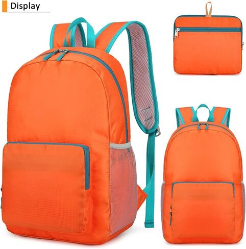 ZUEVI Hiking Backpack Lightweight Packable Travel Hiking Daypack for Men Women, Water Resistant Foldable Camping Bags for Outdoor Sports(Black) in Saudi Arabia