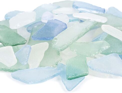 Holiday Sea Glass | 11oz White Tumbled Sea Glass Decor | Bulk Seaglass Pieces for Beach Wedding Decor & Crafts | Plus Free Nautical eBook by Joseph Rains in Saudi Arabia