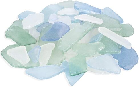 Holiday Sea Glass | 11oz White Tumbled Sea Glass Decor | Bulk Seaglass Pieces for Beach Wedding Decor & Crafts | Plus Free Nautical eBook by Joseph Rains in Saudi Arabia
