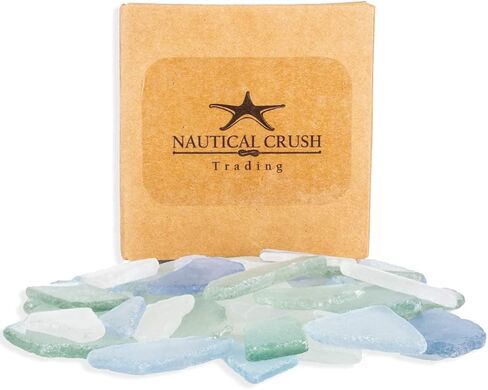 Holiday Sea Glass | 11oz White Tumbled Sea Glass Decor | Bulk Seaglass Pieces for Beach Wedding Decor & Crafts | Plus Free Nautical eBook by Joseph Rains in Saudi Arabia