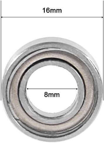 20 Pcs 688ZZ Ball Bearing, MELIFE 8mm x 16mm x 5mm Double Shielded 688-2Z 2080088 Dual Sided Carbon Steel Deep Groove Bearings in Saudi Arabia