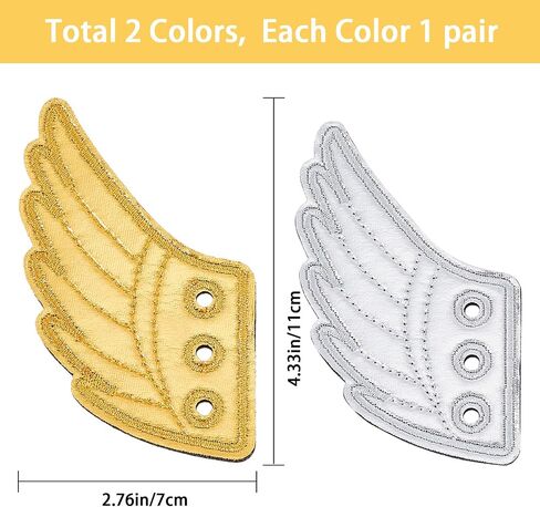GORGECRAFT Shoe Wings Shiny Charms Attractive Angel Decorations Accessory for Daily Sports Style Collocation Fashion Roller Skate Shoes Canvas Sneaker Decor in Saudi Arabia