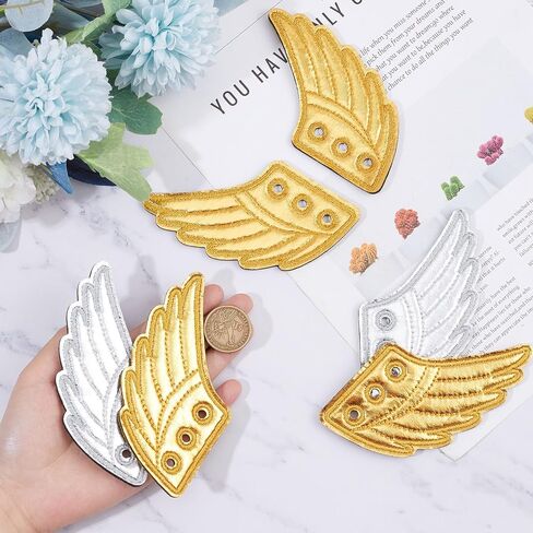 GORGECRAFT Shoe Wings Shiny Charms Attractive Angel Decorations Accessory for Daily Sports Style Collocation Fashion Roller Skate Shoes Canvas Sneaker Decor in Saudi Arabia