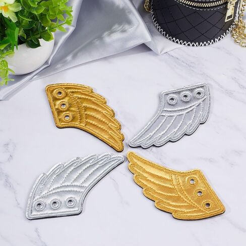 GORGECRAFT Shoe Wings Shiny Charms Attractive Angel Decorations Accessory for Daily Sports Style Collocation Fashion Roller Skate Shoes Canvas Sneaker Decor in Saudi Arabia