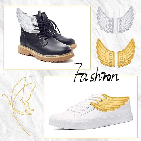 GORGECRAFT Shoe Wings Shiny Charms Attractive Angel Decorations Accessory for Daily Sports Style Collocation Fashion Roller Skate Shoes Canvas Sneaker Decor in Saudi Arabia