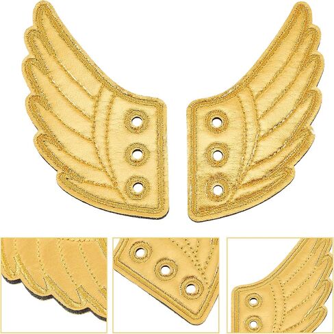 GORGECRAFT Shoe Wings Shiny Charms Attractive Angel Decorations Accessory for Daily Sports Style Collocation Fashion Roller Skate Shoes Canvas Sneaker Decor in Saudi Arabia