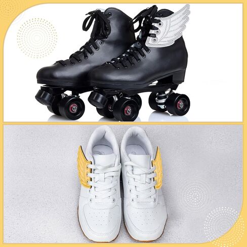 GORGECRAFT Shoe Wings Shiny Charms Attractive Angel Decorations Accessory for Daily Sports Style Collocation Fashion Roller Skate Shoes Canvas Sneaker Decor in Saudi Arabia