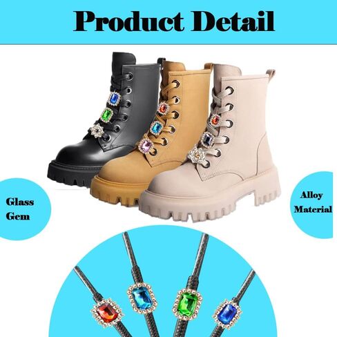 Shoelaces Clips Decorations Charms With Rhinestones Gem Fashion Accessory Gift for Sneakers and Casual Shoes in Saudi Arabia