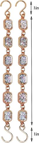 2PCS Bling Shoe Chains Bling Metal Shoe Charms Decoration Clog Sandals for Women Girls Party Favors Birthday Gifts in Saudi Arabia