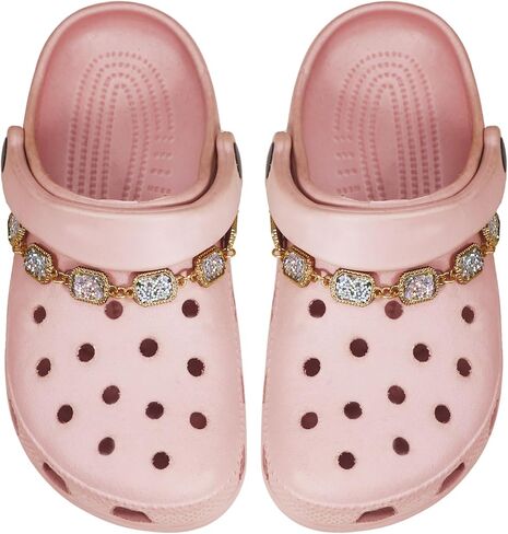 2PCS Bling Shoe Chains Bling Metal Shoe Charms Decoration Clog Sandals for Women Girls Party Favors Birthday Gifts in Saudi Arabia