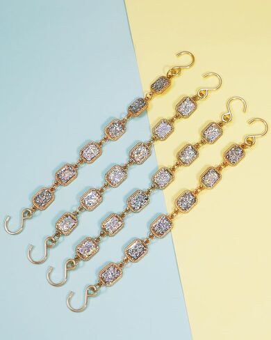 2PCS Bling Shoe Chains Bling Metal Shoe Charms Decoration Clog Sandals for Women Girls Party Favors Birthday Gifts in Saudi Arabia