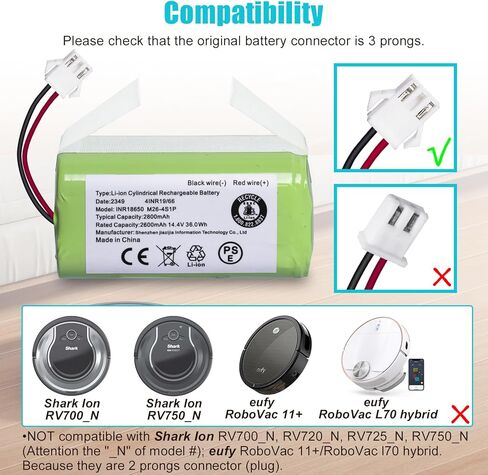 بطارية بديلة لـ Amarey A800 A900 iMartine C800 Tesvor X500 Pro Goovi D380 Onson J10C Eufy RoboVac 11S, 11S Plus 11S MAX 12 15C MAX 15C 30 30C MAX G10 Hybrid G20 Ecovacs Deebot N79 in Kuwait