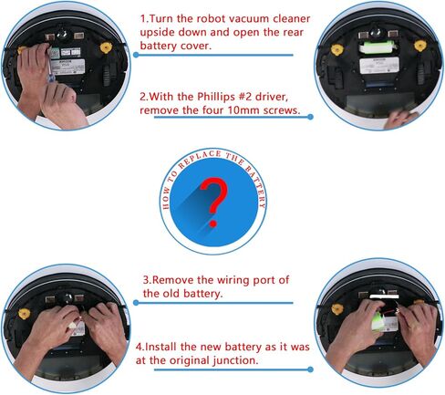 بطارية بديلة لـ Amarey A800 A900 iMartine C800 Tesvor X500 Pro Goovi D380 Onson J10C Eufy RoboVac 11S, 11S Plus 11S MAX 12 15C MAX 15C 30 30C MAX G10 Hybrid G20 Ecovacs Deebot N79 in Kuwait