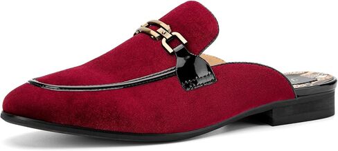 JITAI Mens Mules Velvet Slippers Slip-On Loafers for Men Casual Open Backless Sandals in Saudi Arabia