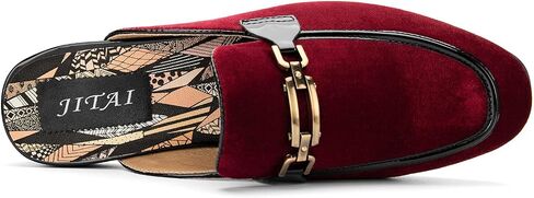 JITAI Mens Mules Velvet Slippers Slip-On Loafers for Men Casual Open Backless Sandals in Saudi Arabia