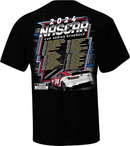 تي شيرت NASCAR 2024 Cup Series 2 Sided Race Table (الولايات المتحدة، ألفا، كبير، عادي، عادي، أسود) in Kuwait