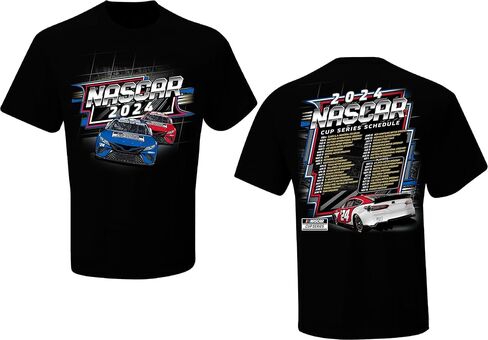 تي شيرت NASCAR 2024 Cup Series 2 Sided Race Table (الولايات المتحدة، ألفا، كبير، عادي، عادي، أسود) in Kuwait