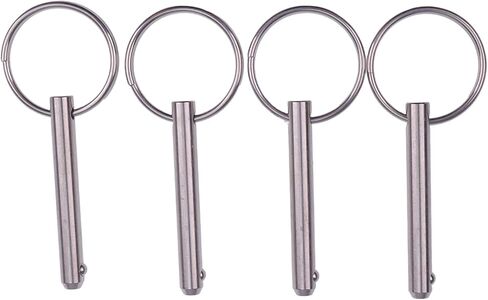 ZTUOAUMA 4X 1/4'' Diameter Simple Insert Quick Release Pins Boat Canopy Marine Hardware Bimini Top Pins 316 Stainless Steel 2'' Usable 2-1/2'' Overall with Pull Ring for Marine Boats Ships in Saudi Arabia