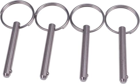 ZTUOAUMA 4X 1/4'' Diameter Simple Insert Quick Release Pins Boat Canopy Marine Hardware Bimini Top Pins 316 Stainless Steel 2'' Usable 2-1/2'' Overall with Pull Ring for Marine Boats Ships in Saudi Arabia