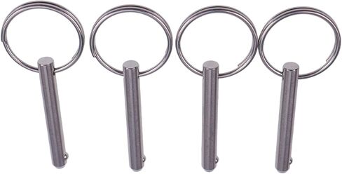 ZTUOAUMA 4X 1/4'' Diameter Simple Insert Quick Release Pins Boat Canopy Marine Hardware Bimini Top Pins 316 Stainless Steel 2'' Usable 2-1/2'' Overall with Pull Ring for Marine Boats Ships in Saudi Arabia