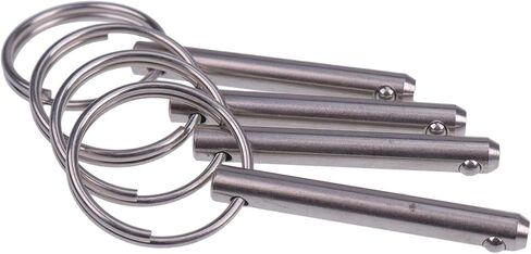 ZTUOAUMA 4X 1/4'' Diameter Simple Insert Quick Release Pins Boat Canopy Marine Hardware Bimini Top Pins 316 Stainless Steel 2'' Usable 2-1/2'' Overall with Pull Ring for Marine Boats Ships in Saudi Arabia