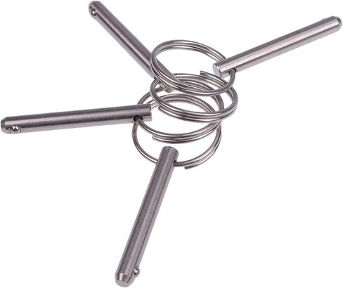 ZTUOAUMA 4X 1/4'' Diameter Simple Insert Quick Release Pins Boat Canopy Marine Hardware Bimini Top Pins 316 Stainless Steel 2'' Usable 2-1/2'' Overall with Pull Ring for Marine Boats Ships in Saudi Arabia