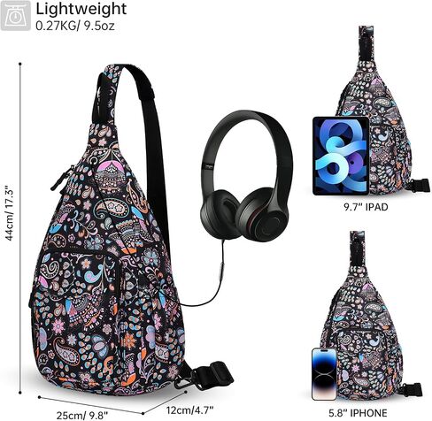 HAWEE Convertible Sling Backpack Crossbody Chest Bag for Women Men Left and Right Shoulder Purse Water Repellent Gym Daypack in Saudi Arabia