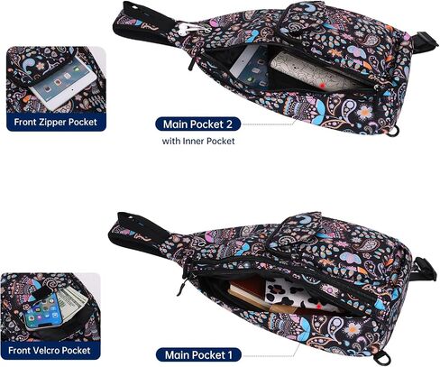 HAWEE Convertible Sling Backpack Crossbody Chest Bag for Women Men Left and Right Shoulder Purse Water Repellent Gym Daypack in Saudi Arabia