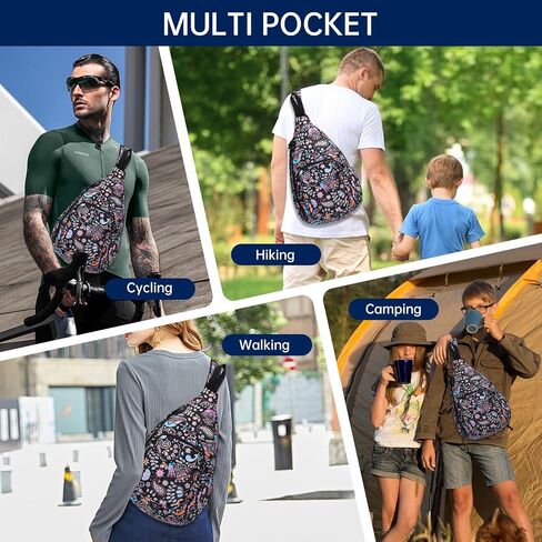 HAWEE Convertible Sling Backpack Crossbody Chest Bag for Women Men Left and Right Shoulder Purse Water Repellent Gym Daypack in Saudi Arabia
