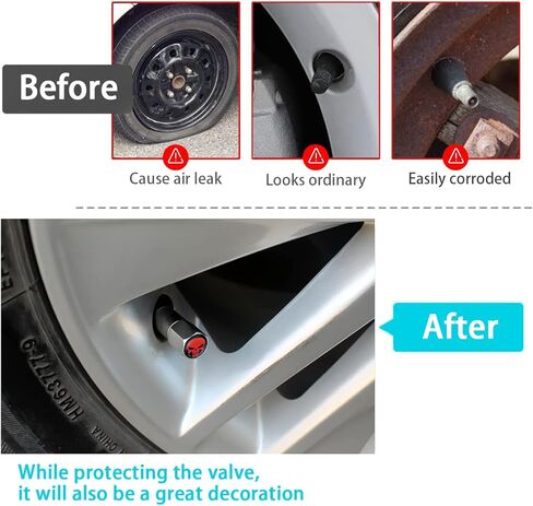 4PCS Skull Car Tire Valve Stem Caps, Auto Wheel Airtight Dust Proof Covers, Leak-Proof Antirust Skull Logo Tire Air Pressure Caps, Car Accessories Universal for SUV, Car, Truck (Silver/Red) in Saudi Arabia